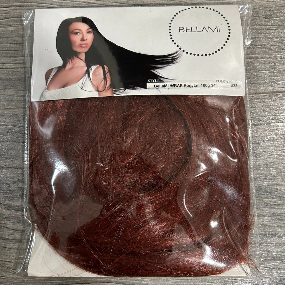 Bellami Faux Wrap Ponytail Extension Vibrant Red